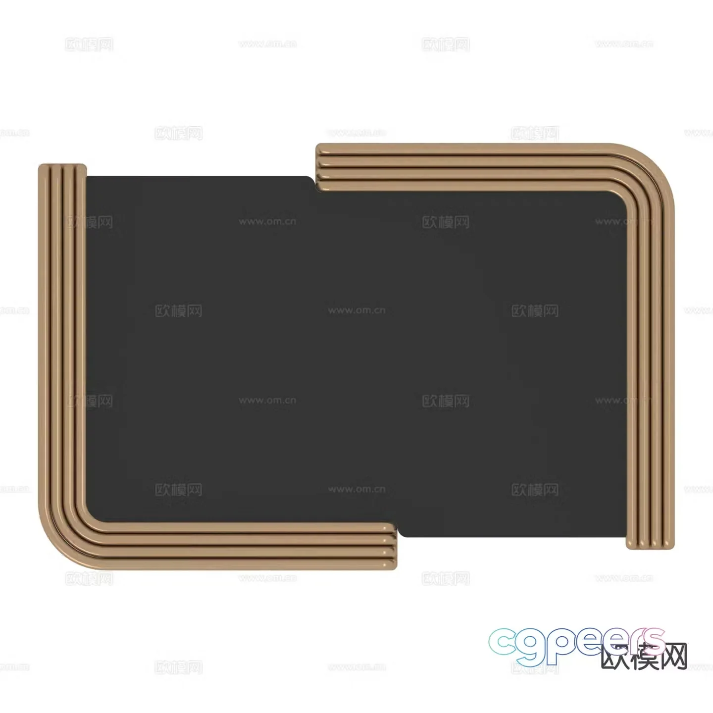Modern tray wine bottle water glass 3d model