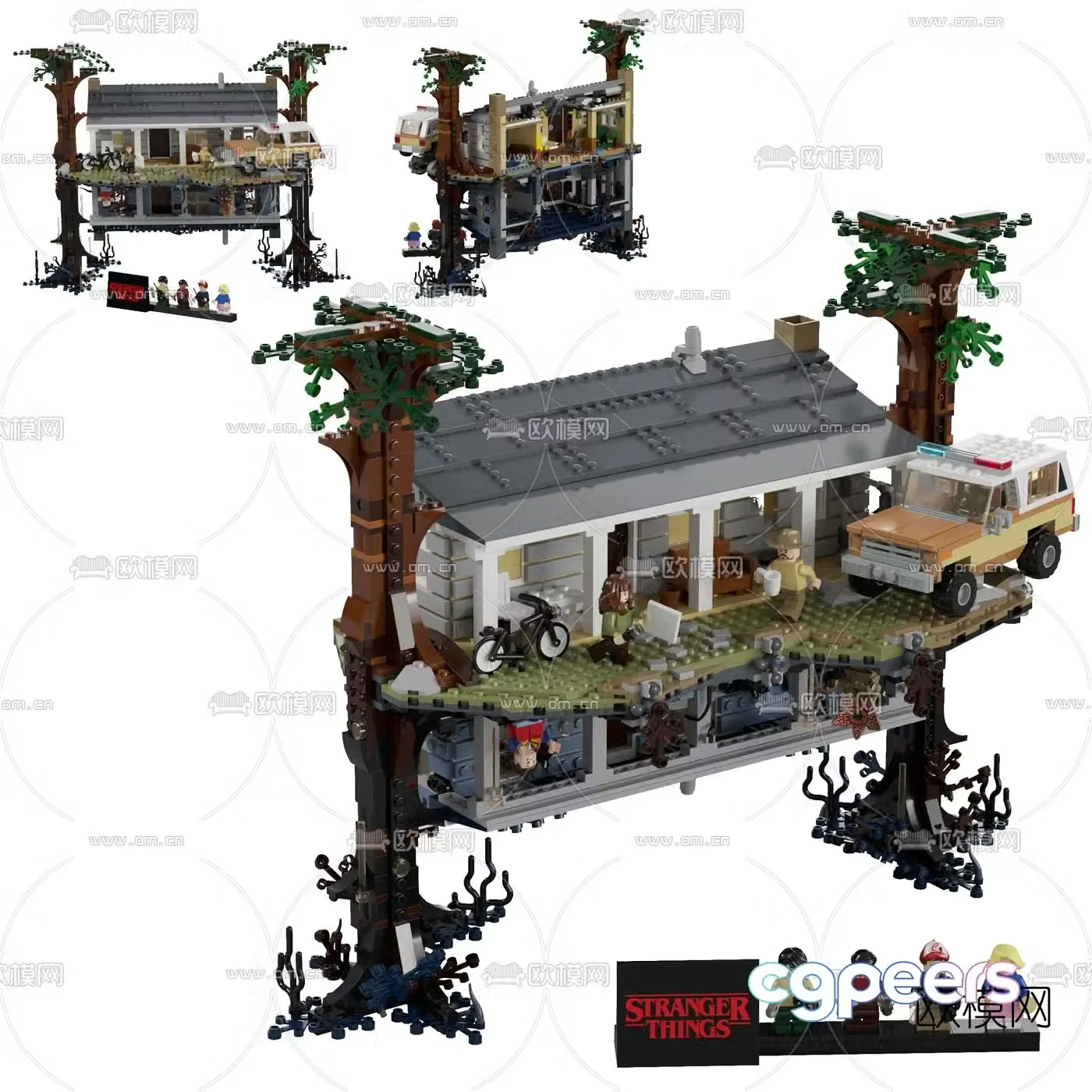 Modern Stranger Things toys 3d model