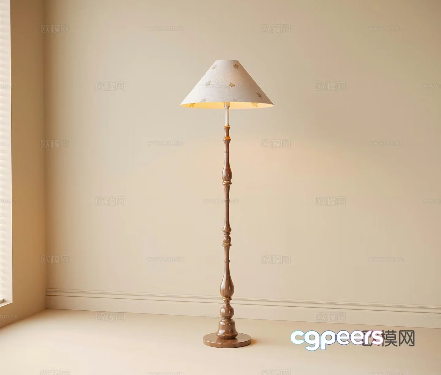 French floor lamp 3d model