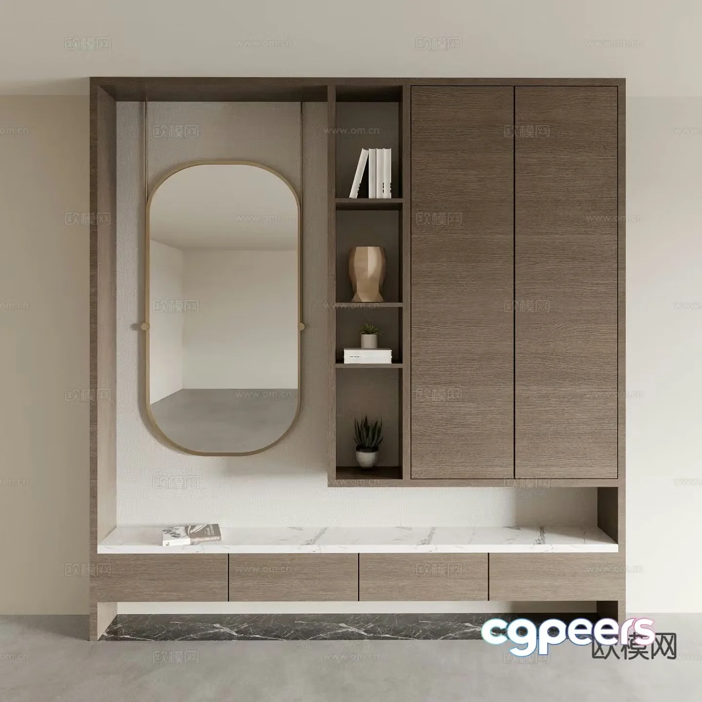Entrance shoe cabinet partition shoe cabinet 3d model