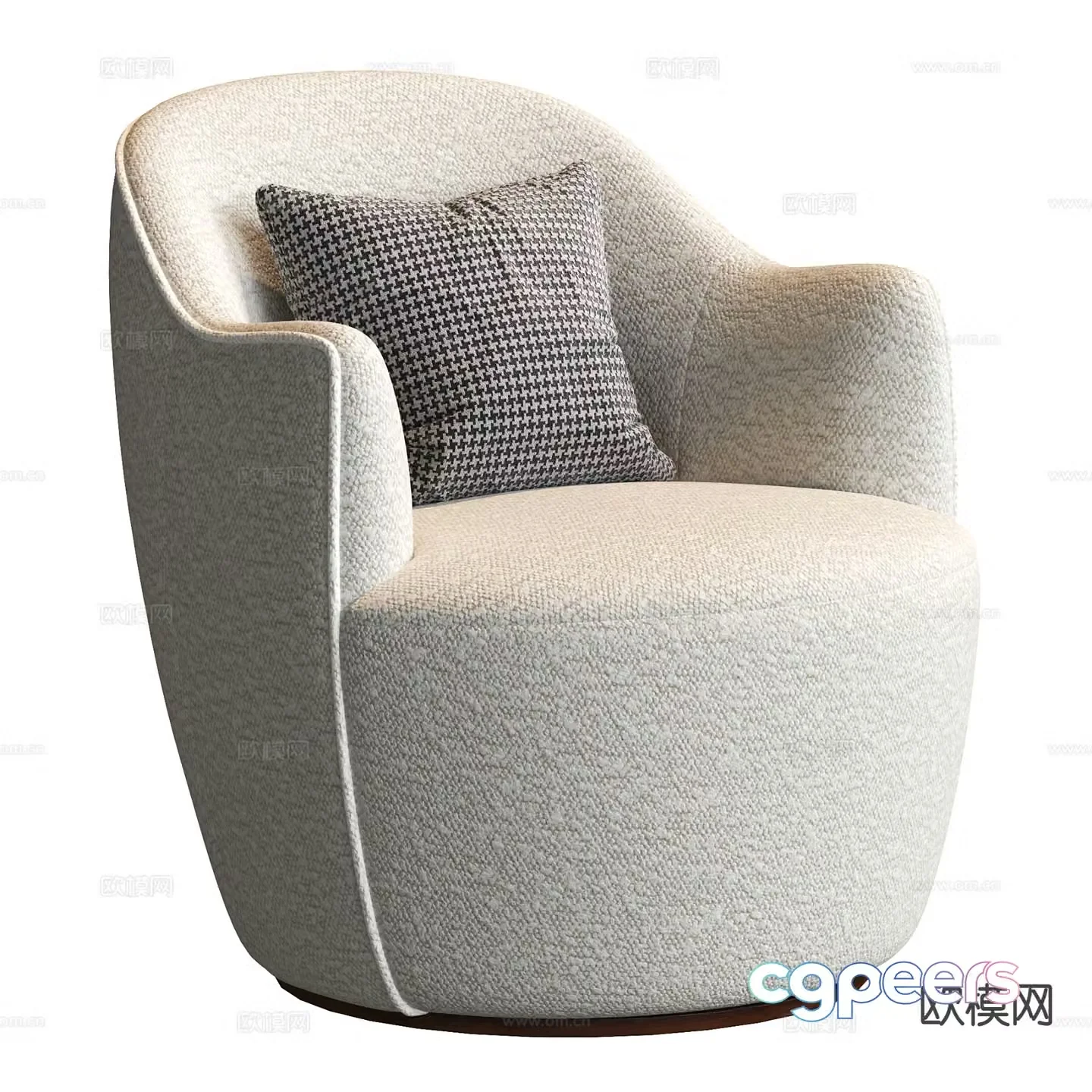 Modern single sofa leisure sofa 3d model