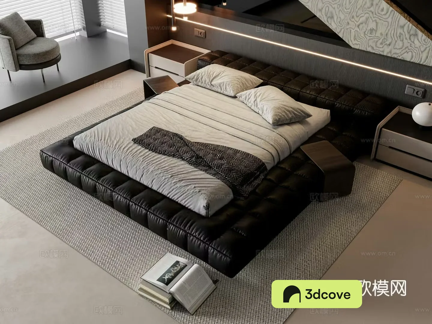 Modern double bed