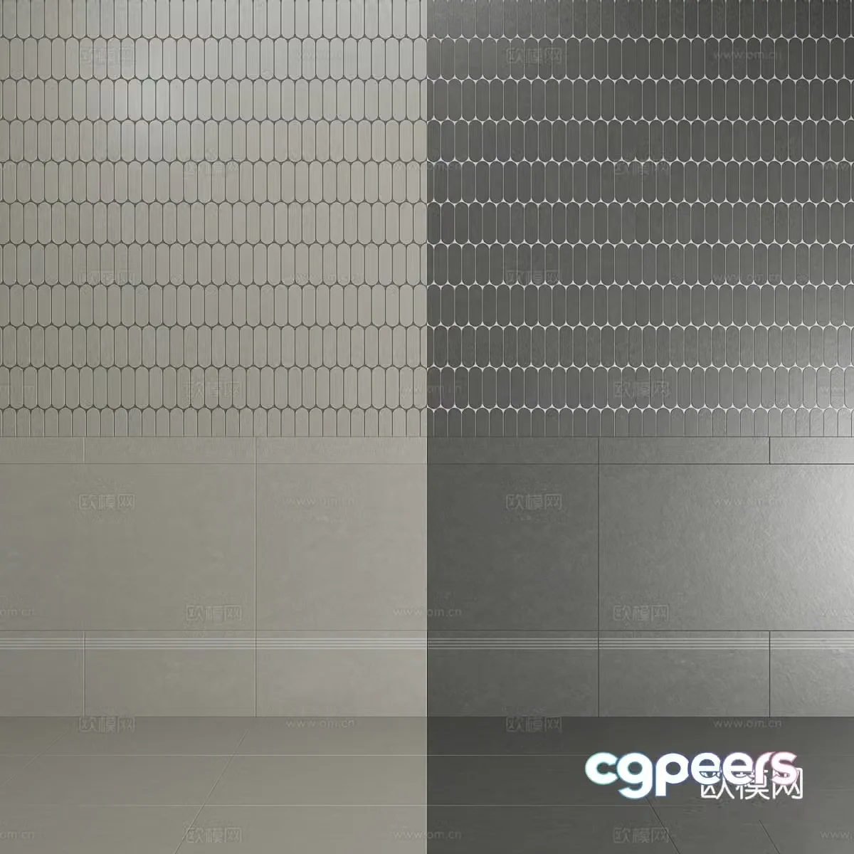 New Chinese style wall and floor tiles 3d model