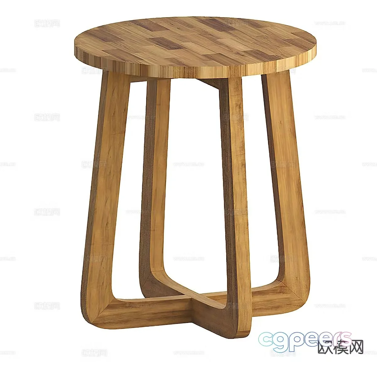 Nordic stool round stool 3d model