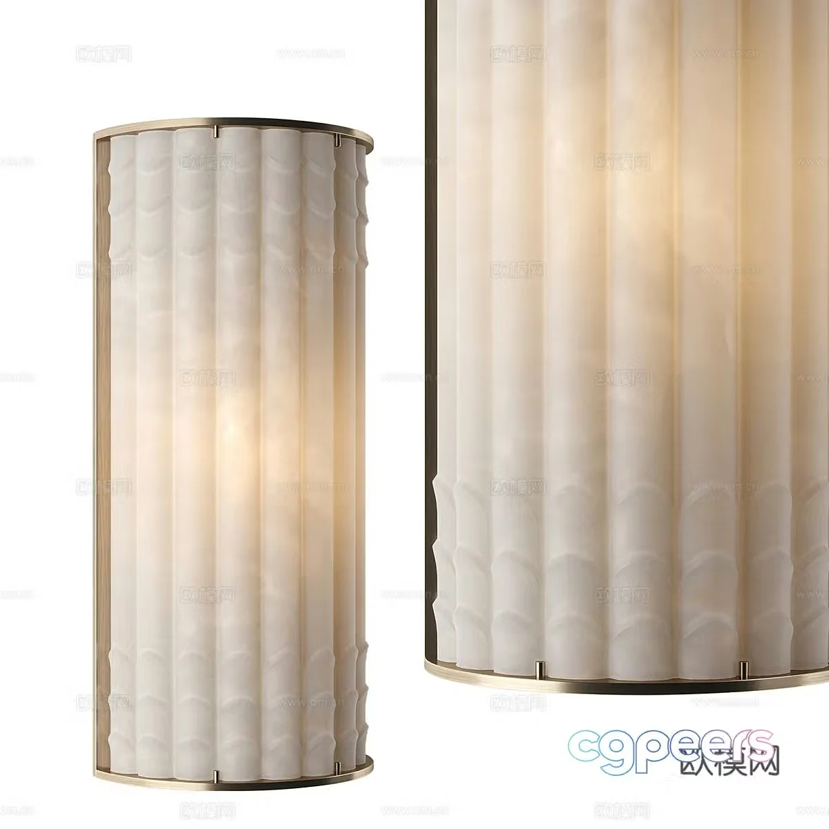 New Chinese style light luxury wall light 3D model