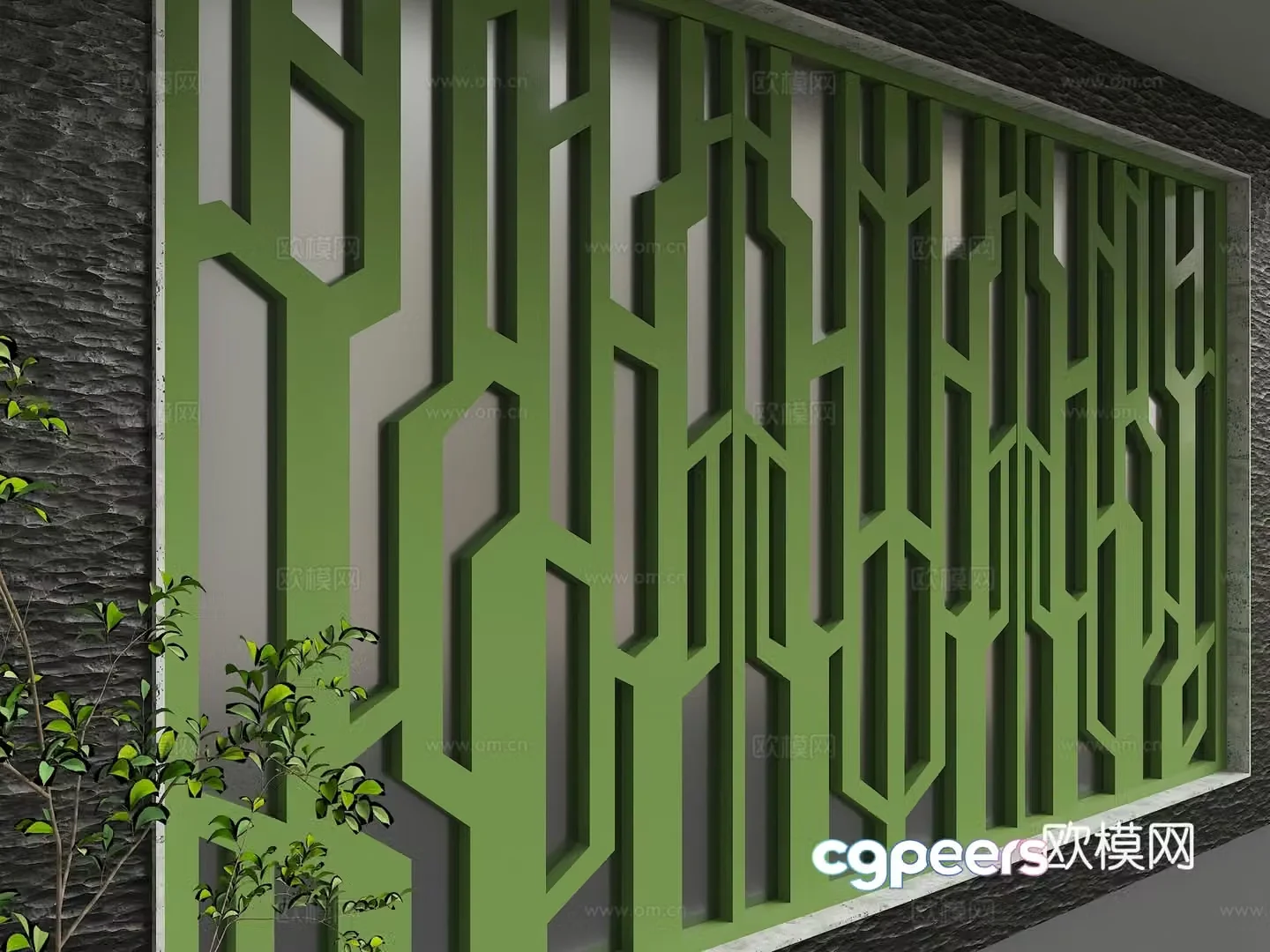 Modern background wall 3d model