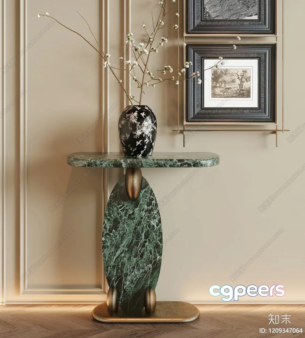 Modern Decorative Table 3D Model – 13192 – VRAY Render