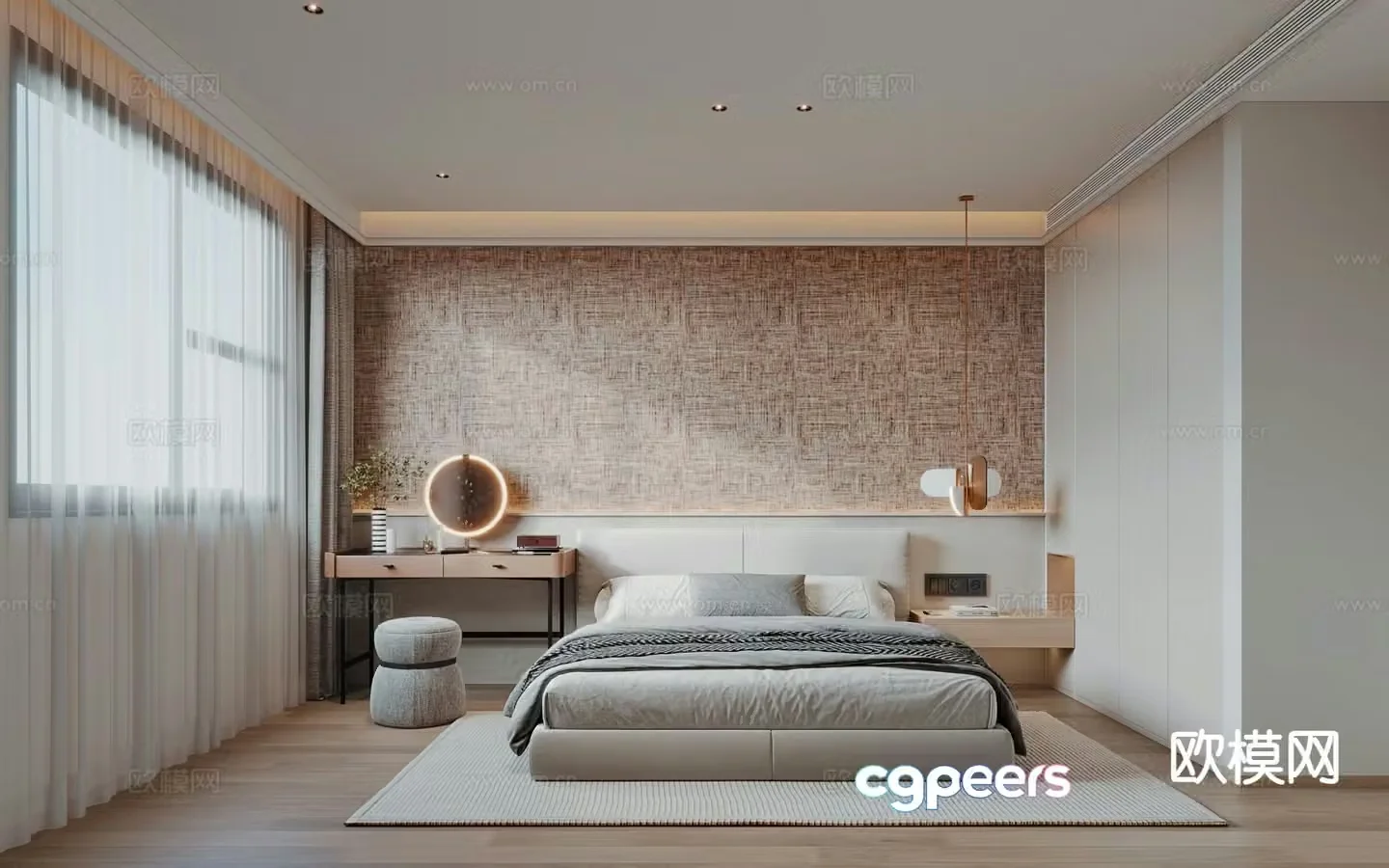 Modern bedroom master bedroom 3d model