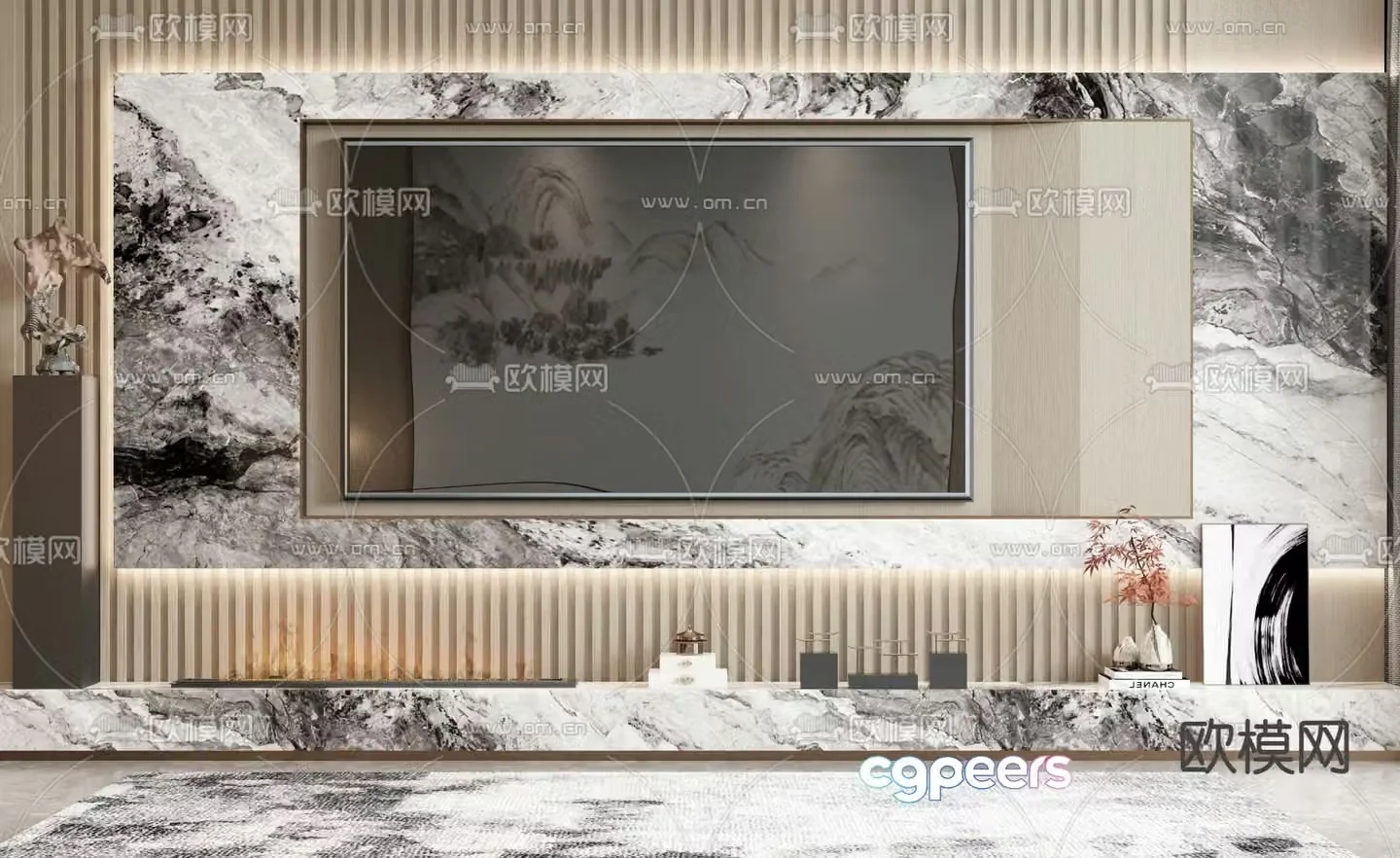 TV background 3d model