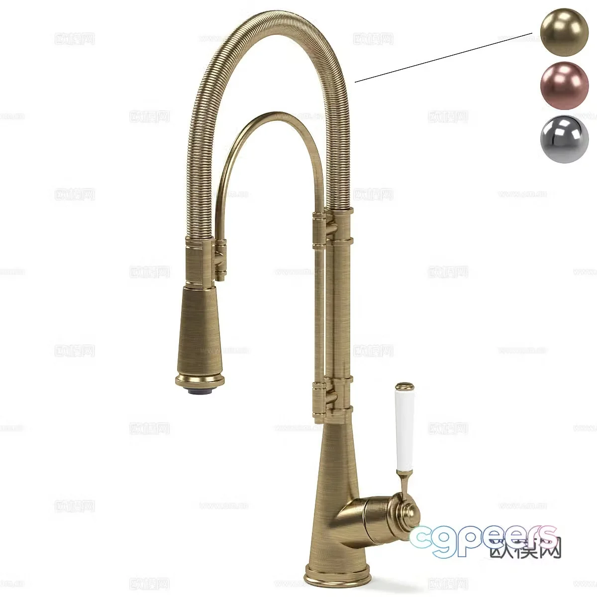 American light luxury Nobili kitchen faucet 3D model