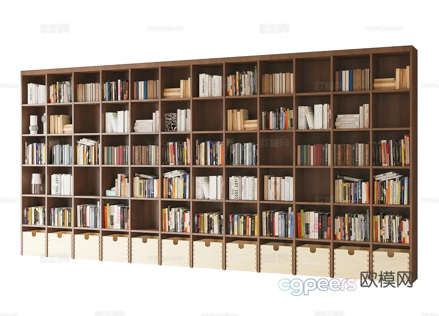 Modern bookcase Living room bookcase Book ornaments 3D model
