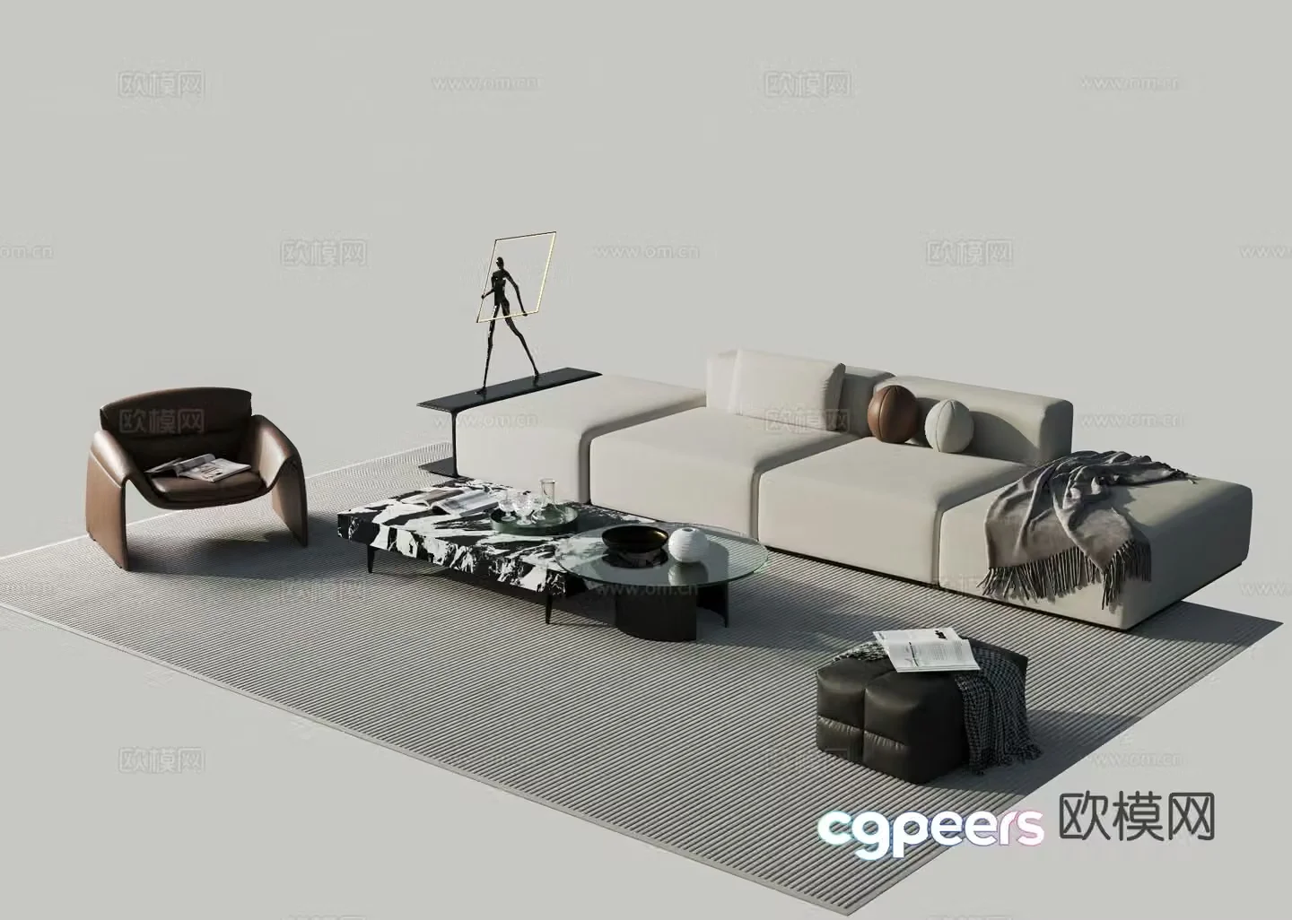 Modern modular sofa modular sofa 3d model