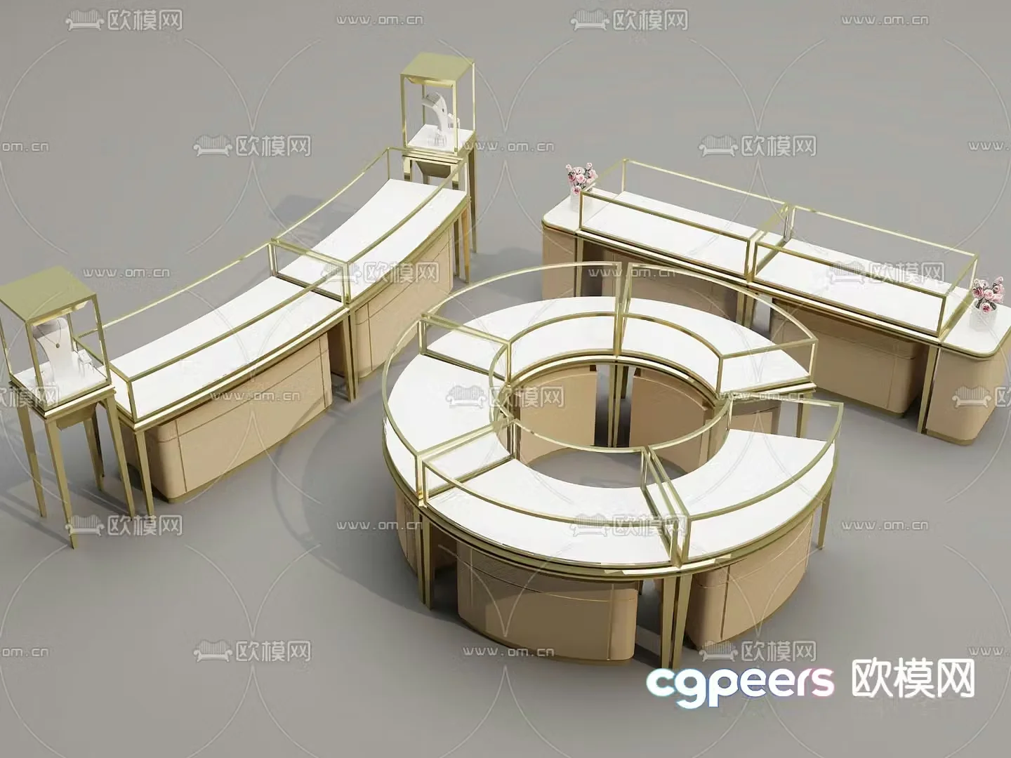 jewelry cabinet jewelry cabinet island table 3d model