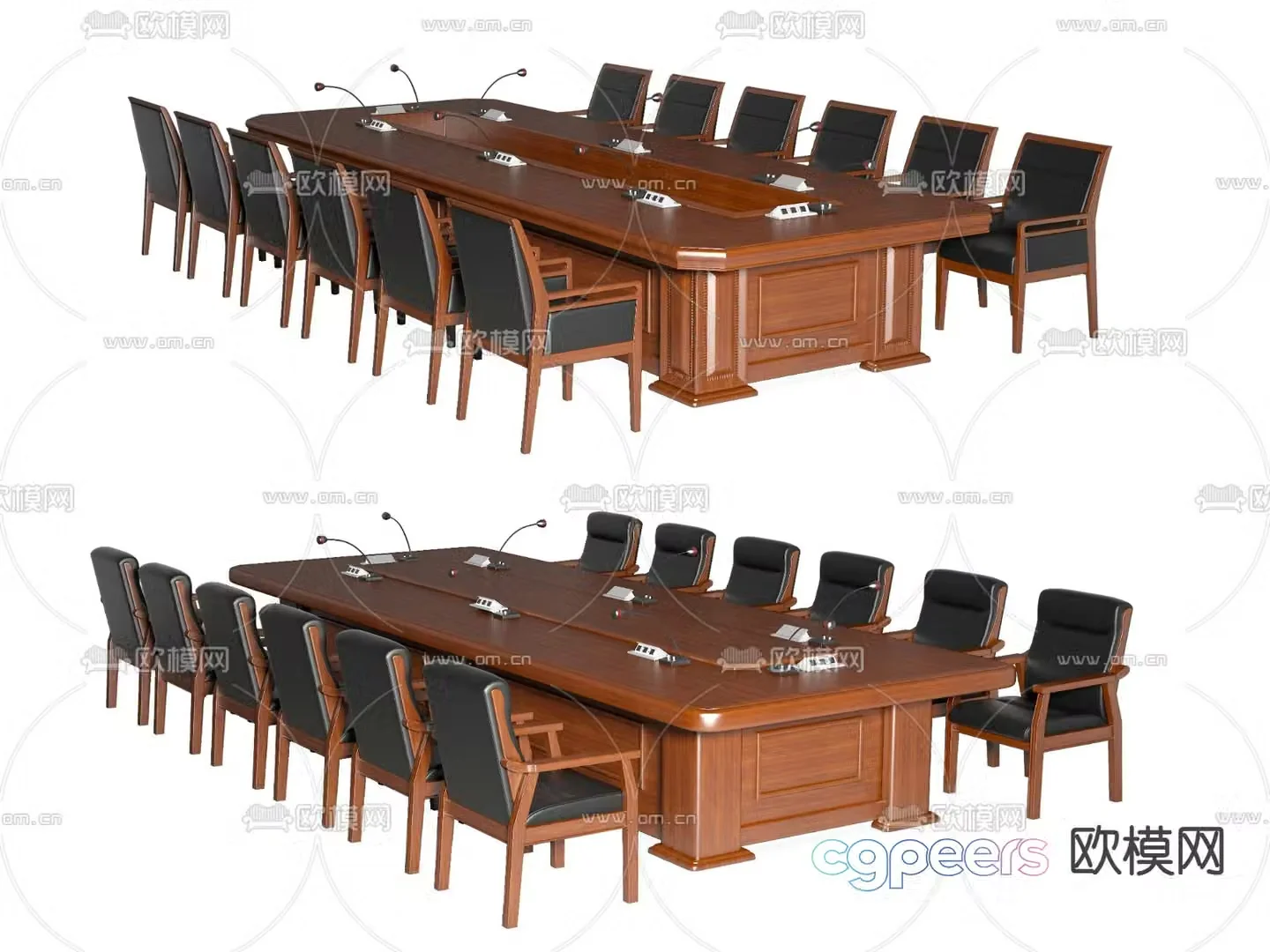 Party and government conference table conference table 3d model
