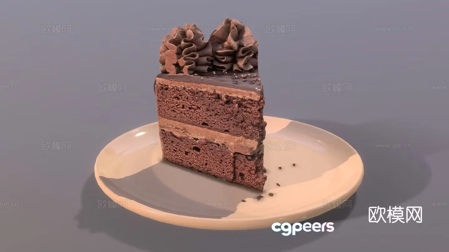 Chocolate Cake Birthday Cake Cake 3d Model