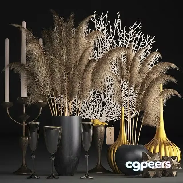 3ds Max Free – Bouquet of dried flowers 72