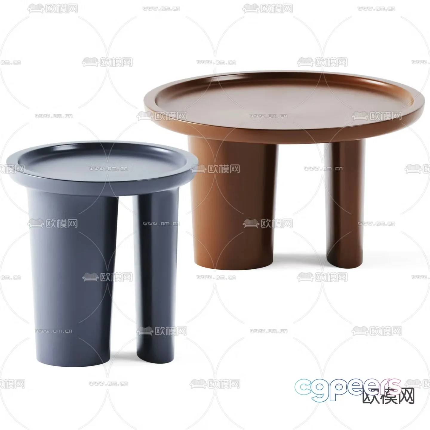 BAXTER circle and side table 3d model