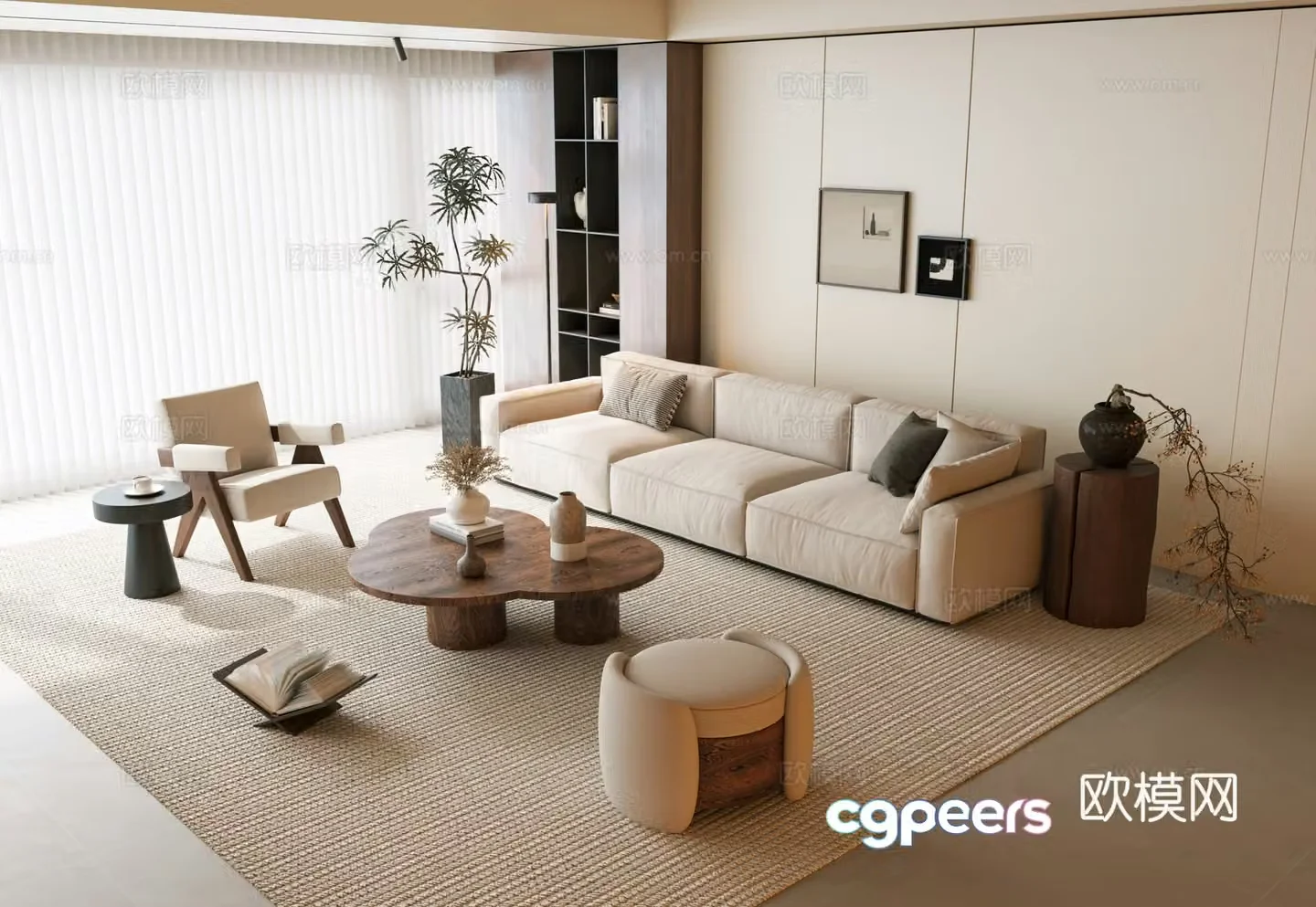 Modern medieval sofa coffee table combination medieval living room jewelry ornaments modern sofa combination 3D model