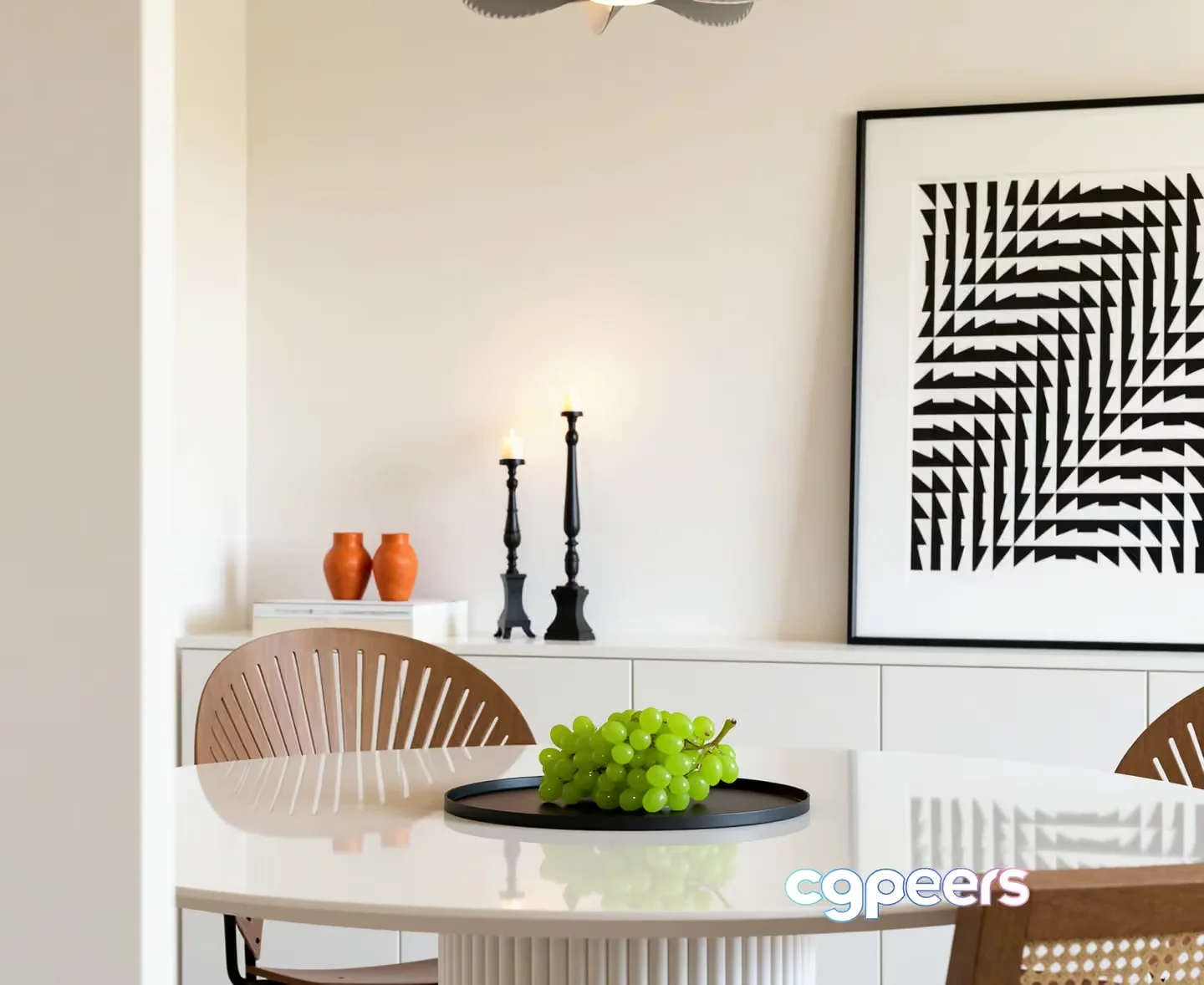 Modern Dining Table 3D Model – 6596 – VRAY Render