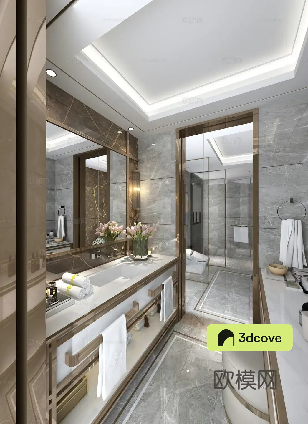 Modern metal bathroom