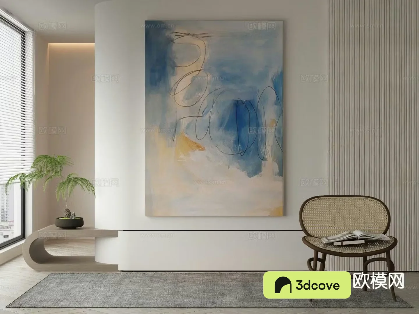 Modern decorative painting gradient hanging painting