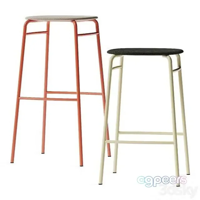 3ds Max Free – De Vorm Twist Pet Bar Stools