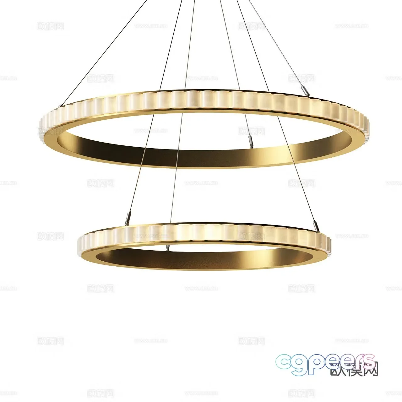 Avalon Italian light luxury chandelier metal chandelier marble chandelier translucent stone chandelier 3d model