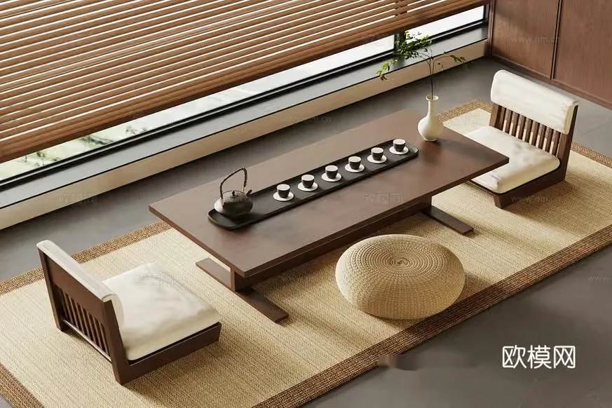 A Japanese-Style Living Room 3D Model – 13581 – VRAY Render