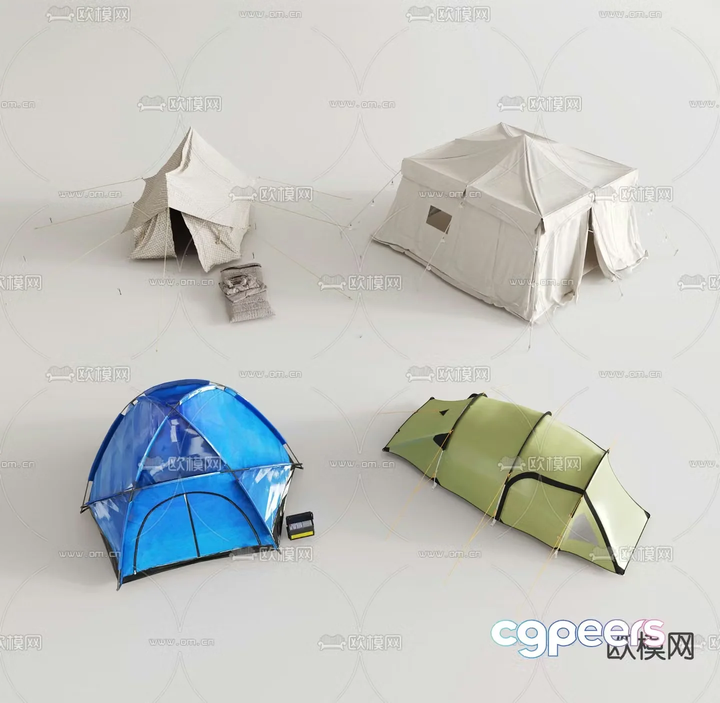 Outdoor camping tent 3d model