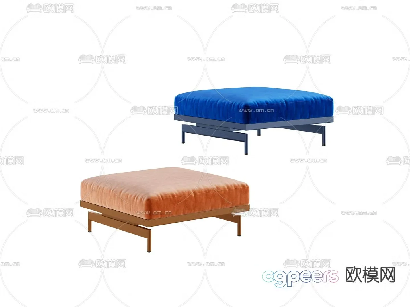 Stool Sofa Stool Low Stool Footrest 3d model