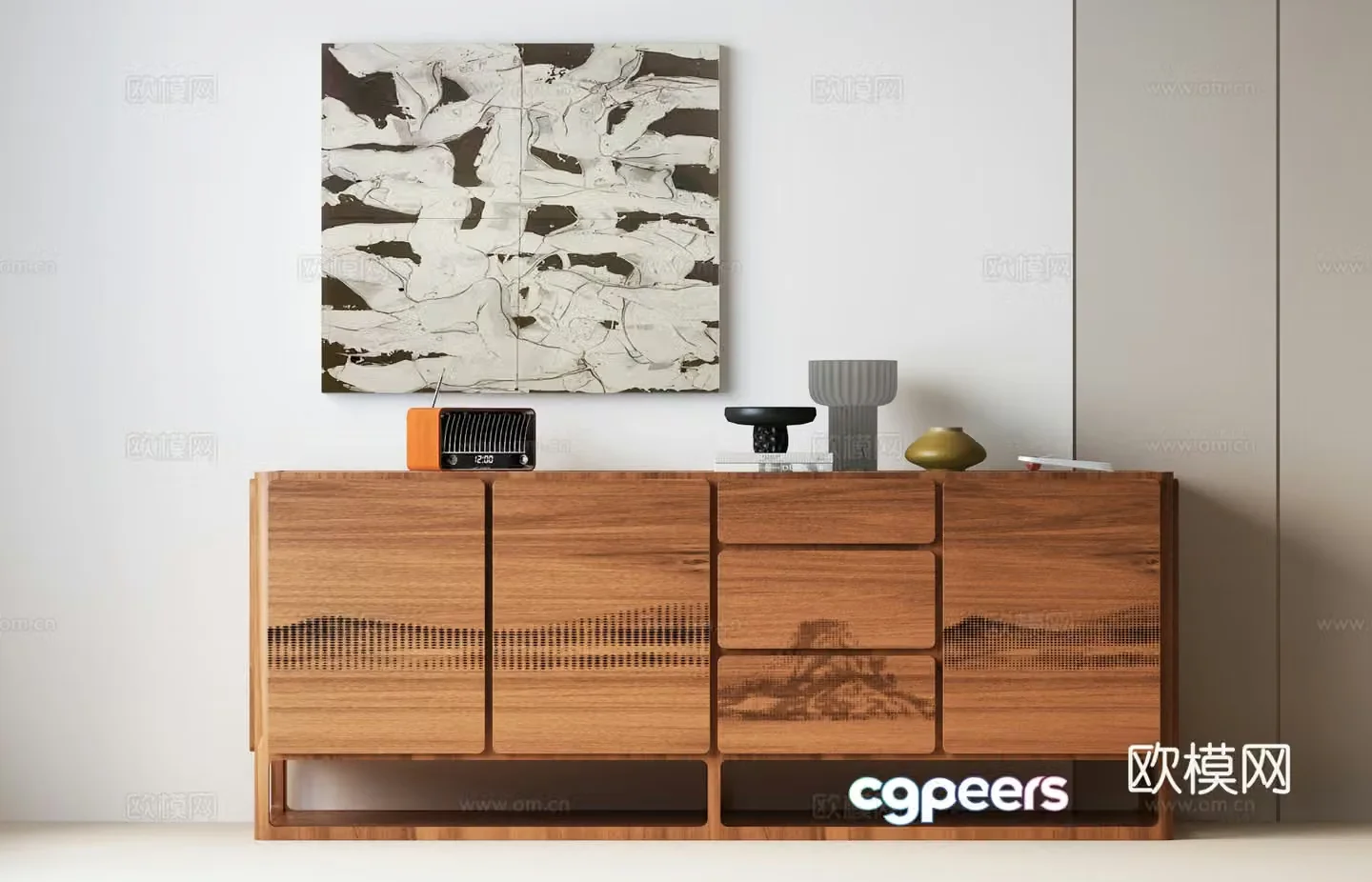 New Chinese style chest of drawers New Chinese style porch cabinet New Chinese style side cabinet Song’s medieval porch cabinet Song’s side 3D model