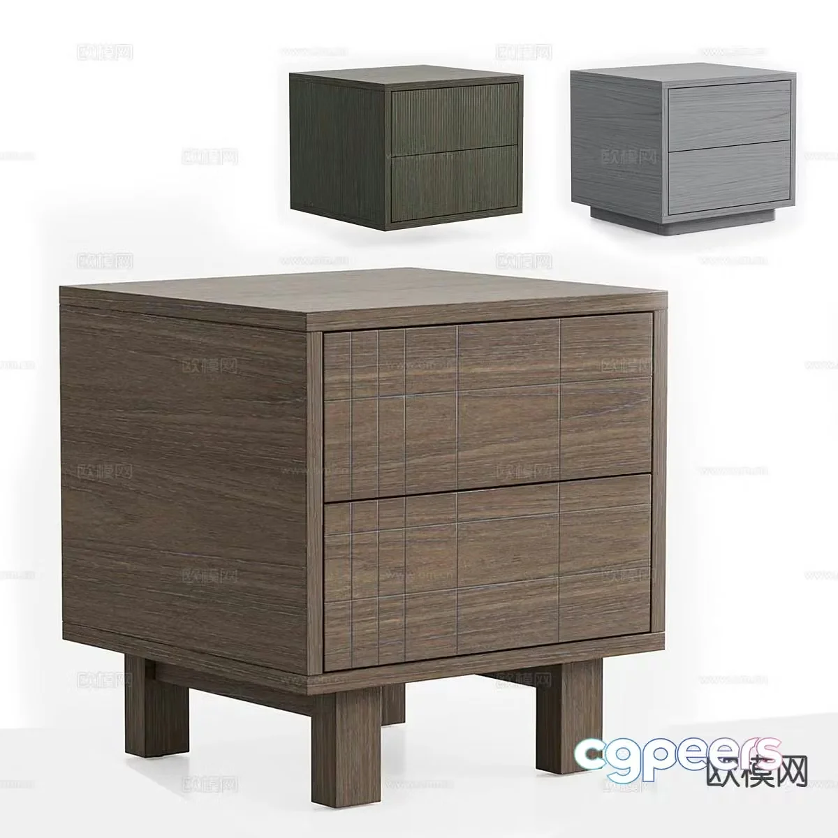 Modern bedside table 3d model