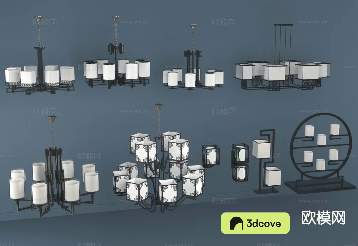 New Chinese style multi-head chandelier