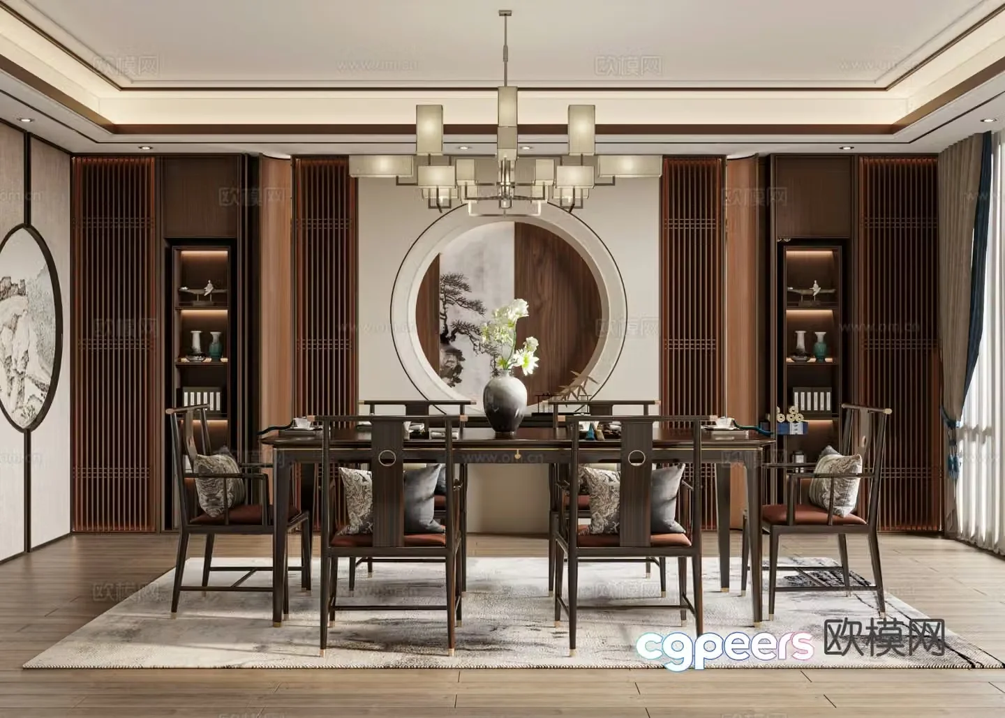 New Chinese restaurant 3d model