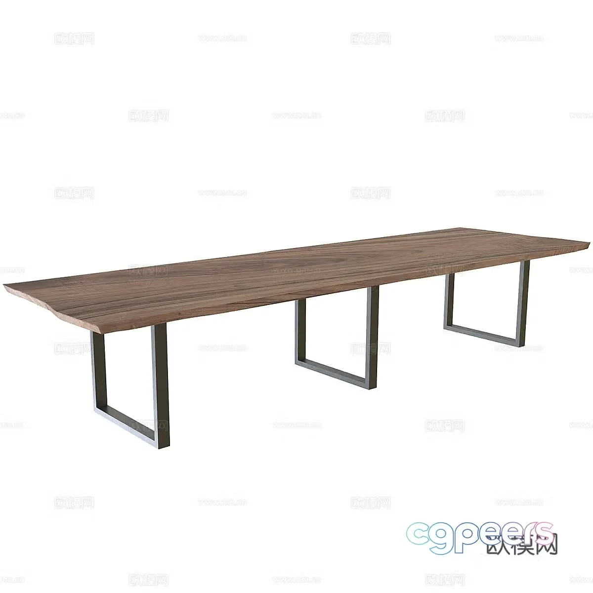 Nordic simple dining table dining table wooden dining table 3d model