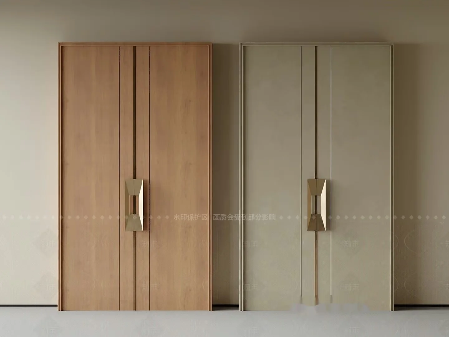 Modern Closet Doors 3D Model – 939 – CORONA Render