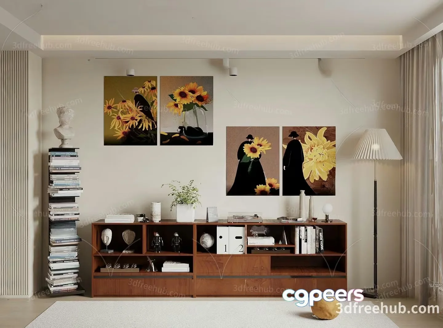 Modern Living Room 3D Model – 21551 – VRAY Render