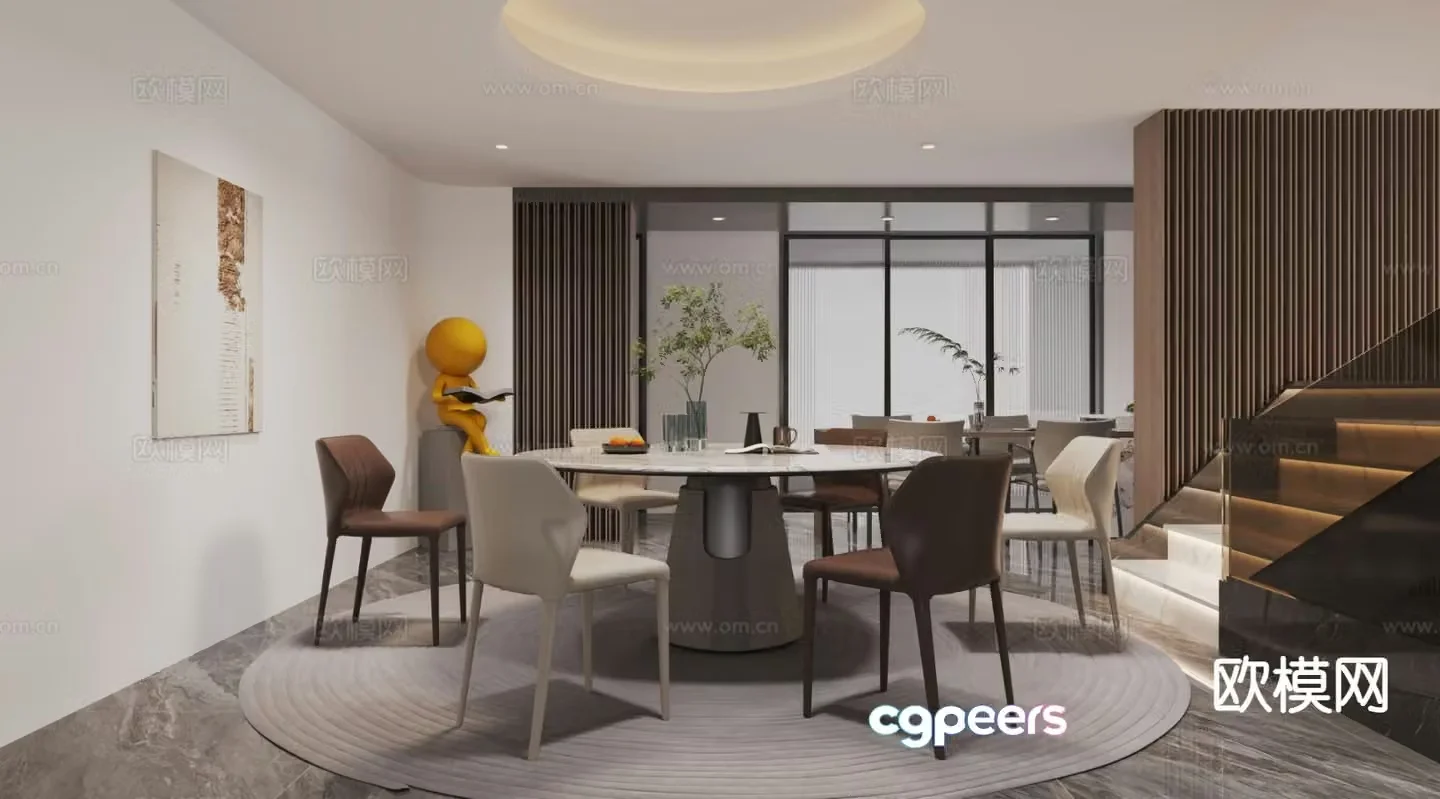 Modern restaurant 3d model