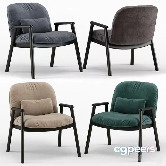 3ds Max Free – Baltimora velvet armchair – Calligaris