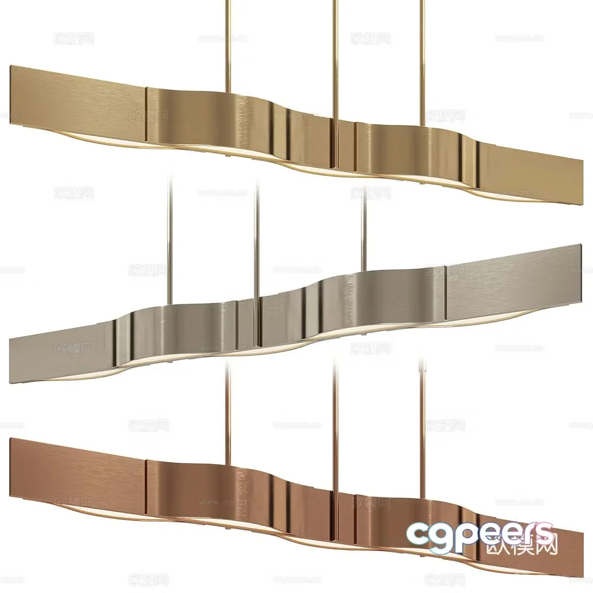 Modern light luxury Kelly Wearstler Avant chandelier 3d model