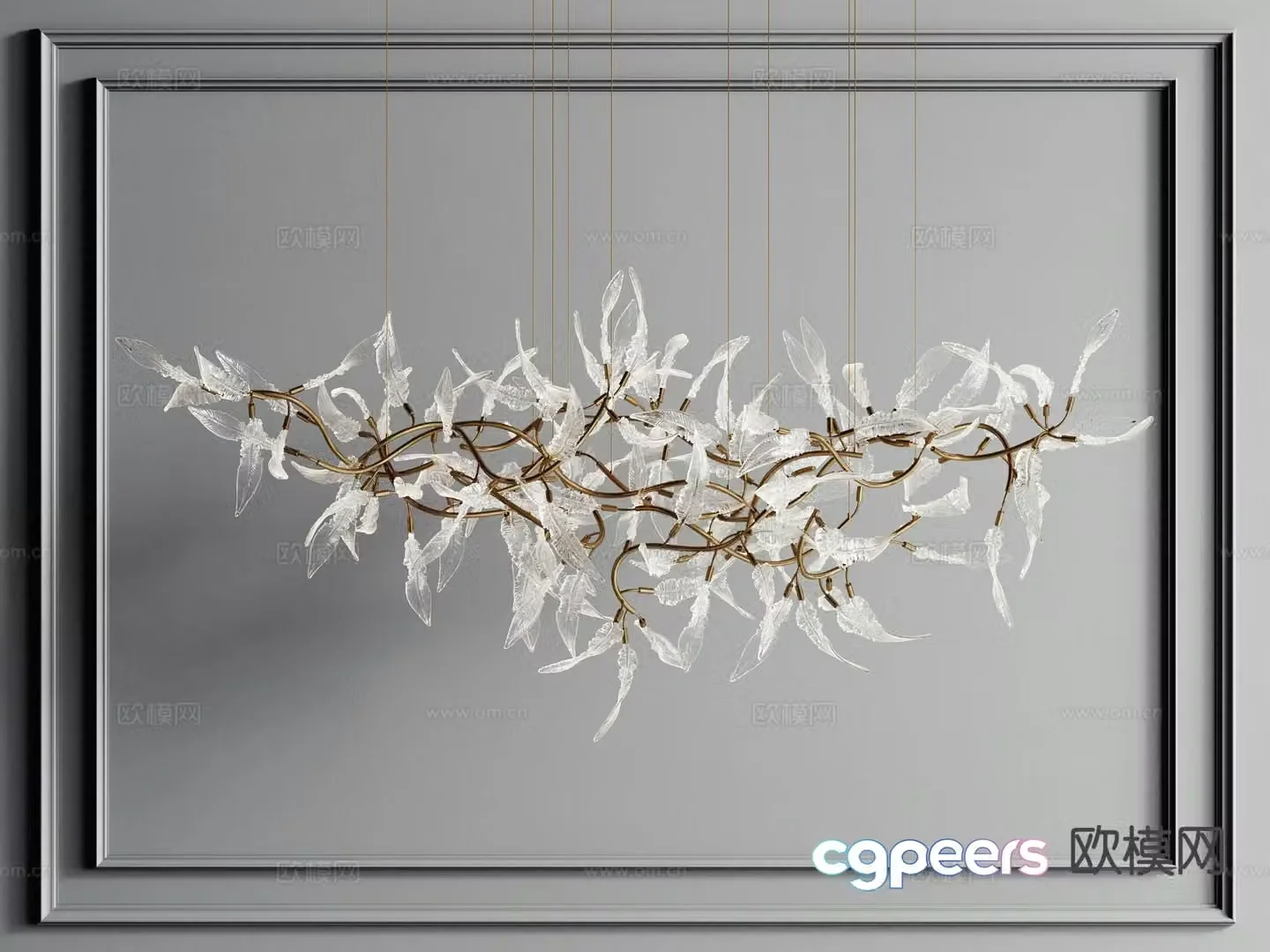 Light luxury chandelier chandelier 3d model