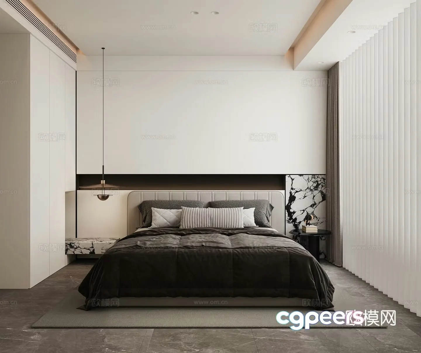Italian home bedroom 3d model