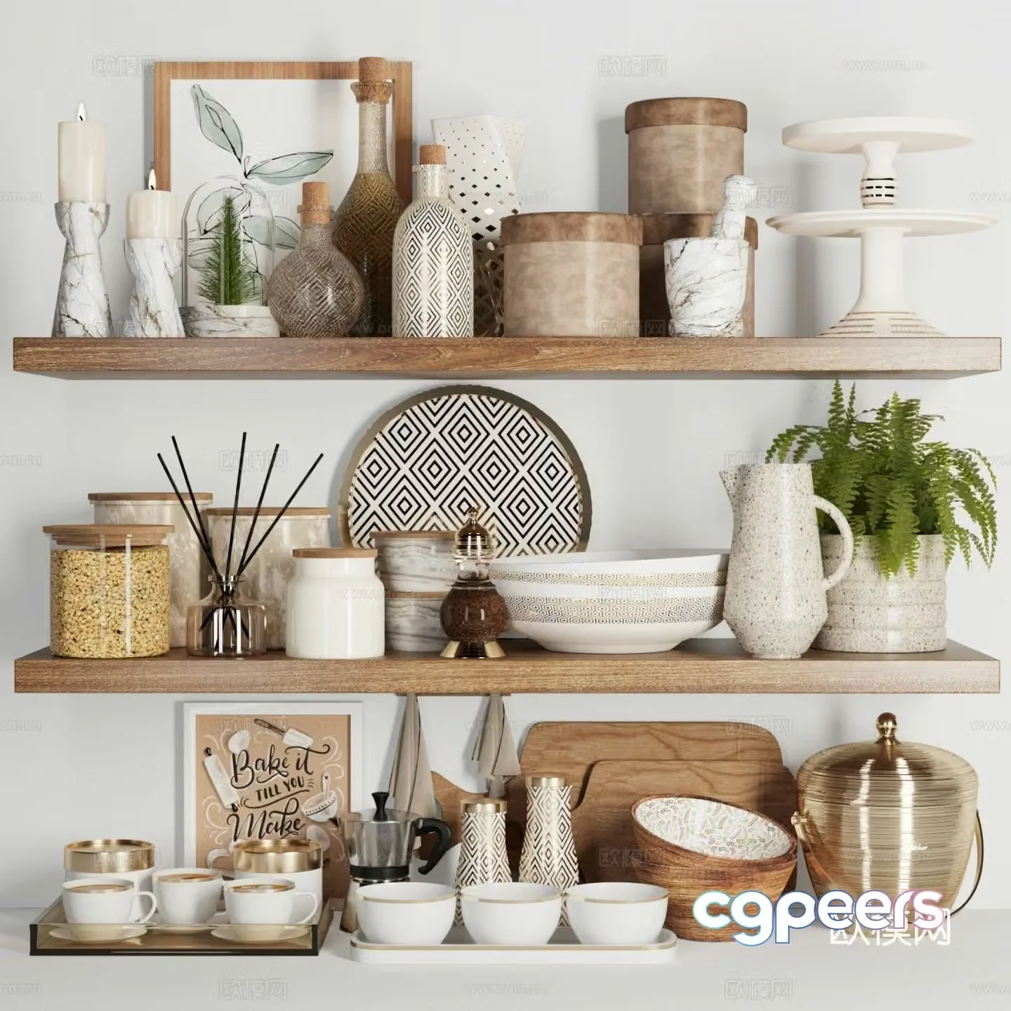 kitchen utensils kitchen supplies dishes 3d model