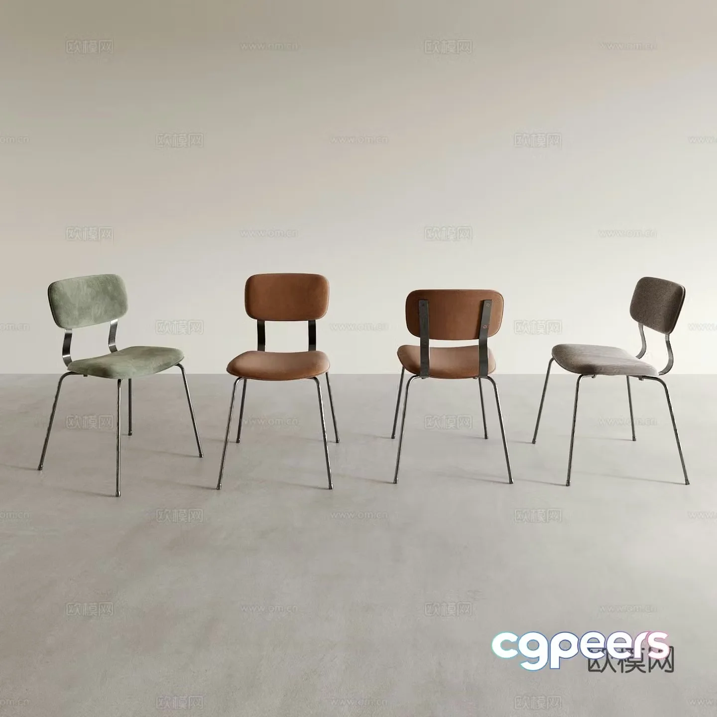 Dining chair tea chair leisure chair coffee chair 3d model