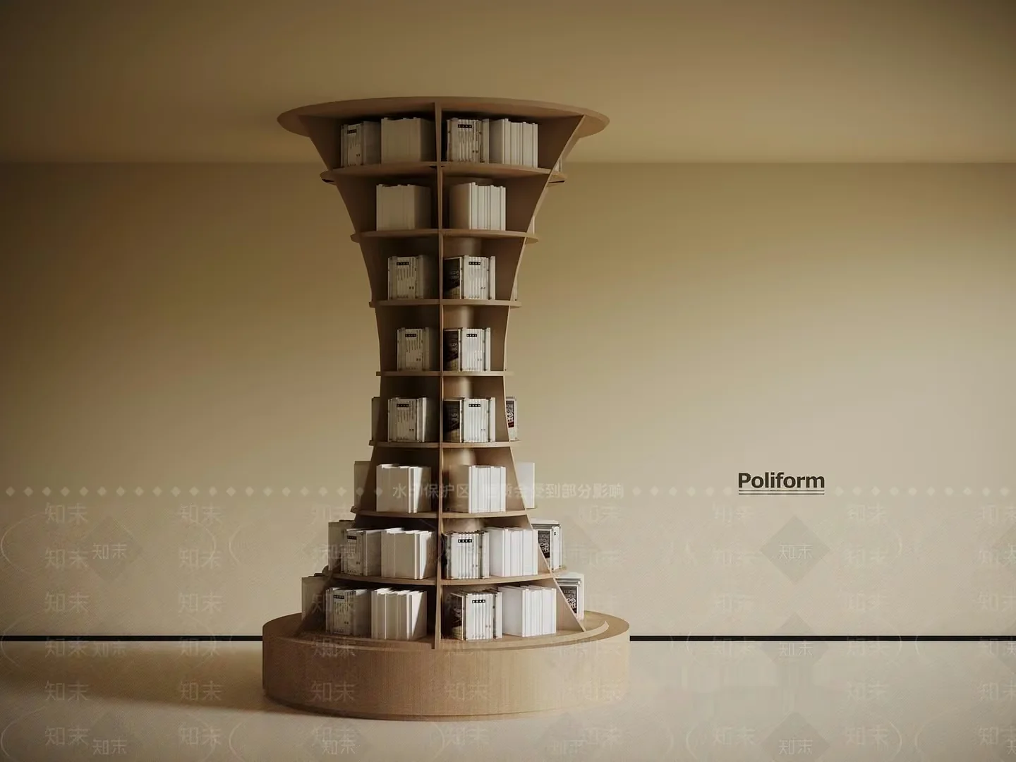 A Bookshelf 3D Model – 13716 – VRAY Render