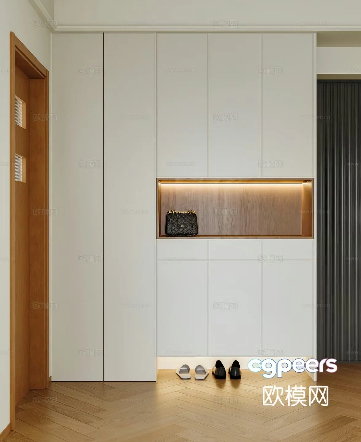 Modern shoe cabinet porch shoe cabinet hanging shoe cabinet medieval style shoe cabinet hollow shoe cabinet storage cabinet 3d model