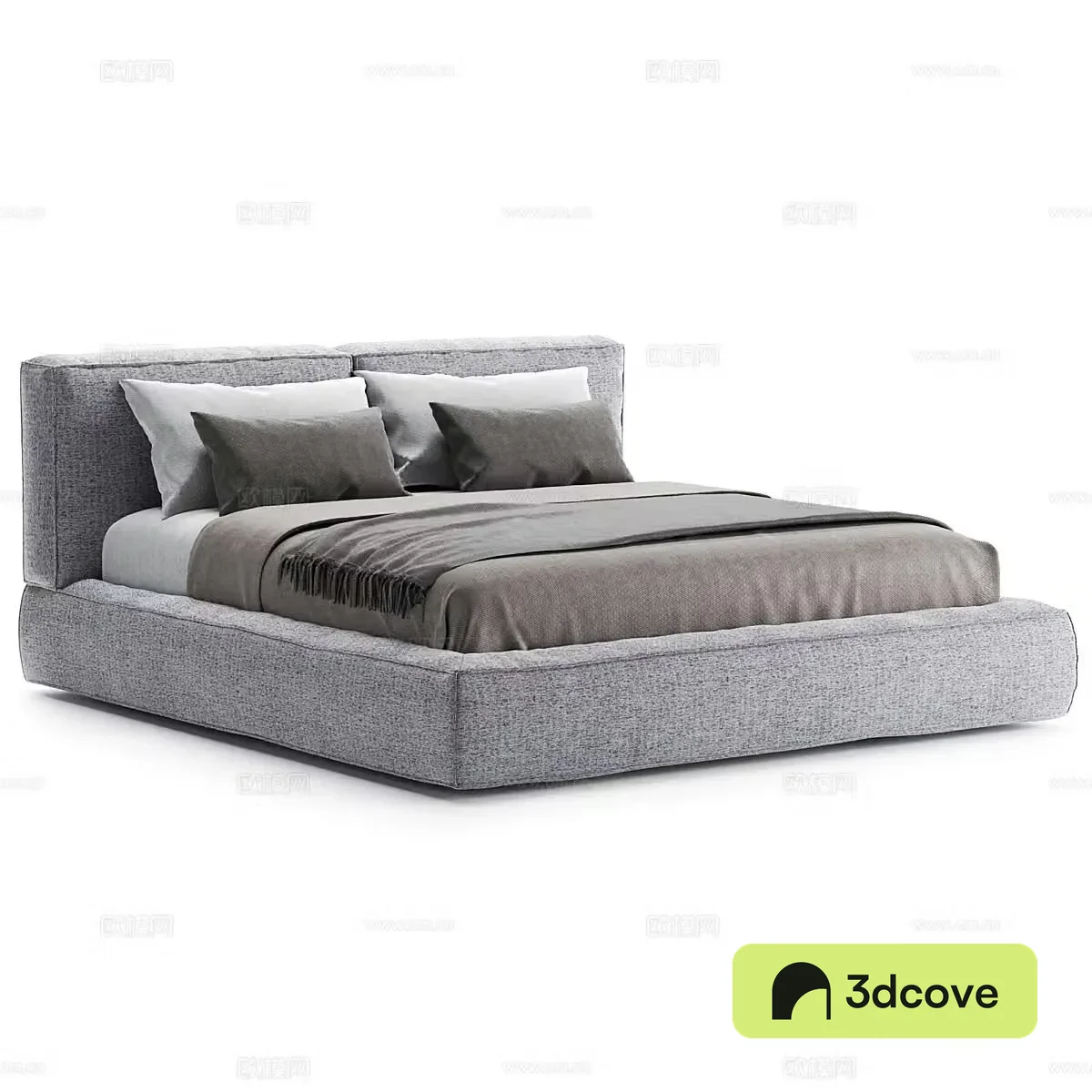 Modern simple double bed Simple bed bedroom bed