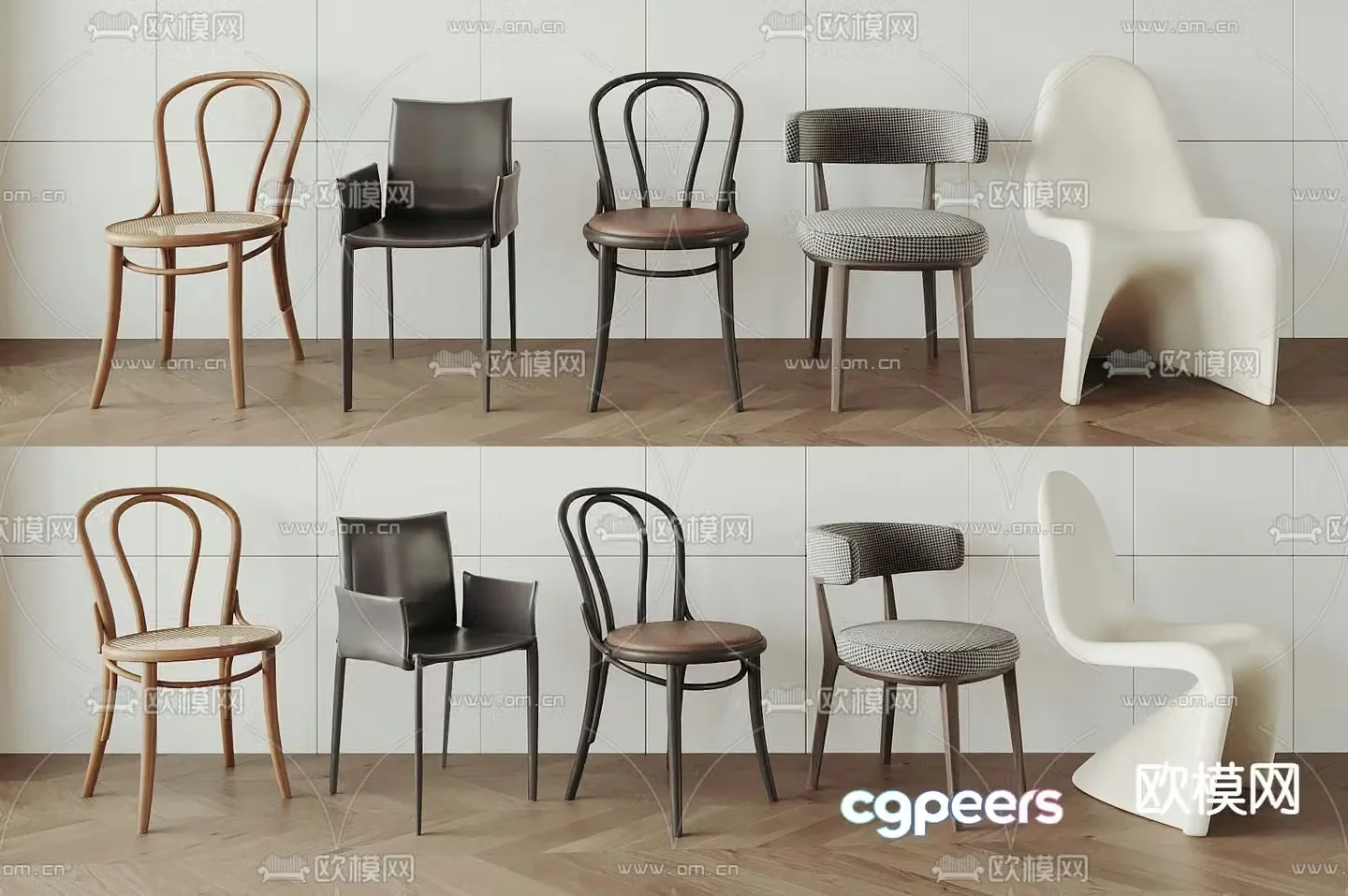 Medieval style chair dining chair 3d model