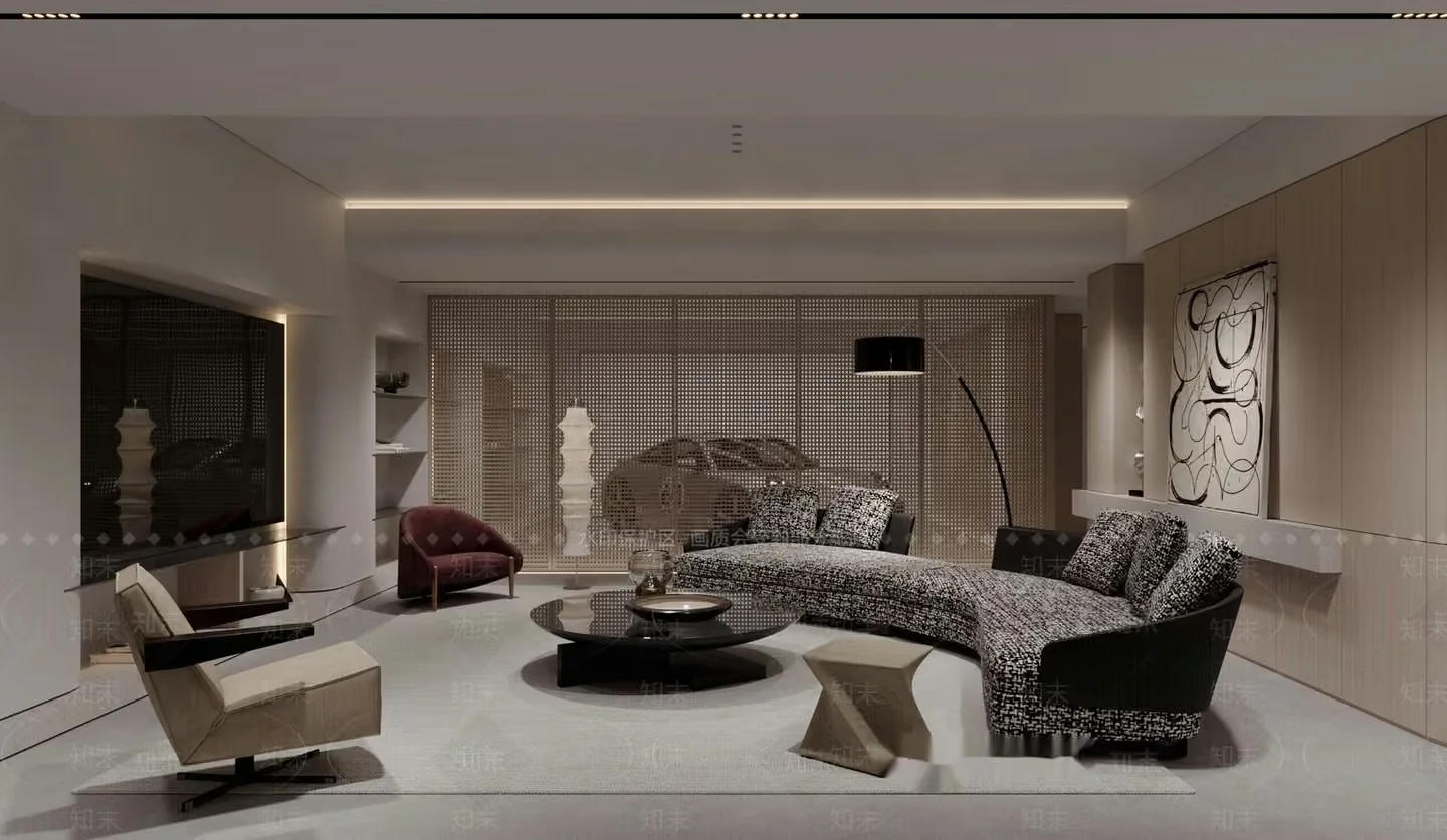 Modern Living Room 3D Model – 10899 – VRAY Render