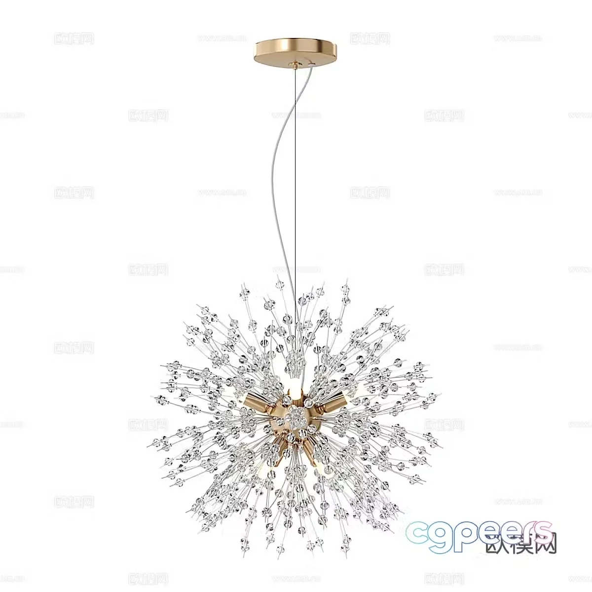 Modern simple light luxury chandeliers chandeliers Simple light luxury chandeliers Living room chandeliers Restaurant chandeliers Lamp 3D model